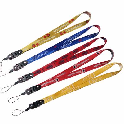 comprare Lanyard personalizzato in nylon poliestere Stampa portachiavi cintura del collo Medaglia portacartelle sublimata Lanyard con logo personalizzato online manufacture