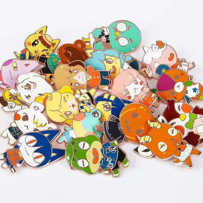 Polishing / Plating Process Custom Anime Pin Enamel Charms Dyed Custom Pins Metal Logo Badges Hard Enamel Pin Badge