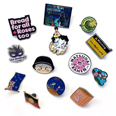 comprare Spilla da bavero in metallo con smalto morbido con logo personalizzato di alta qualità, spessore 1,5 mm online manufacture