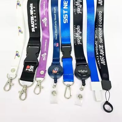 comprare Custom Logo Lanyard with Silkscreen Printing and Metal Hook Attachment for Promotional Use online manufacture