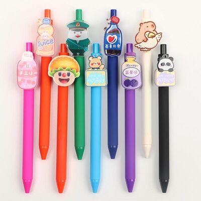 comprare Penna gel acrilico creativa fai-da-te personalizzata per cartoni animati Anime Penna firma in metallo con design patch unico in gomma per promozioni online manufacture