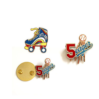 abbigliamento di alta qualità badge scarpe da pattinaggio a rotelle pin personalizzare sport pin di dorso