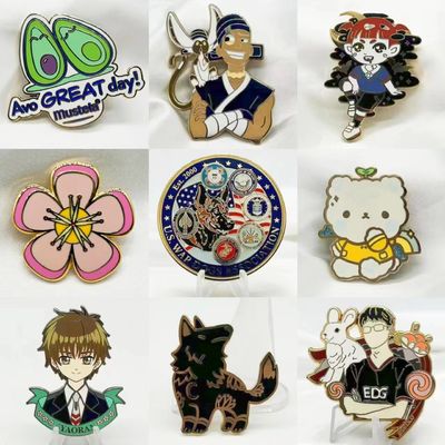 Logo personalizzato Metal Hard Enamel Badge Fashion Jersey Decorative Lapel Pins