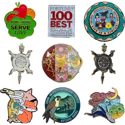 Produttore personalizzato Pin di lapello metallico Pin di smalto morbido e duro personalizzato