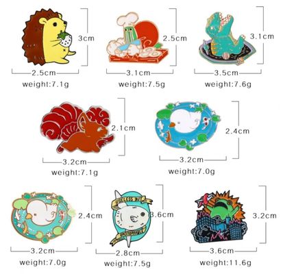 Un buon prezzo. Spilla da bavero in metallo con smalto morbido placcato oro di dimensioni personalizzate per regali promozionali in linea