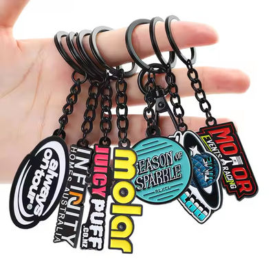 3d Logo Lettere Keychain personalizzato Anelli chiavi morbidi e duri Personalizzati