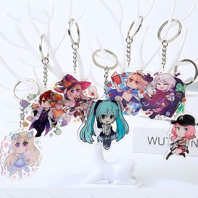 Un buon prezzo. Portachiavi in acrilico personalizzato con processo trasparente e catene di collegamento portachiavi in colori personalizzati per uso promozionale in linea