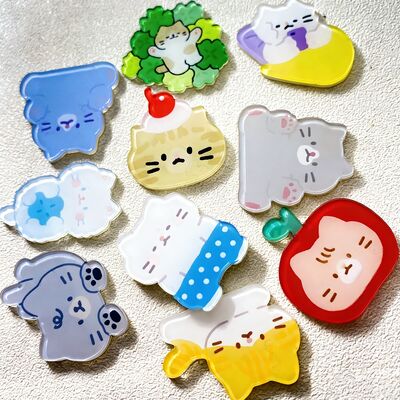 Un buon prezzo. Spilla Acrilica Personalizzata con Logo Stampato, Retro Magnetico e Faccia Tagliata Liscia per Spille e Distintivi Personalizzati in linea