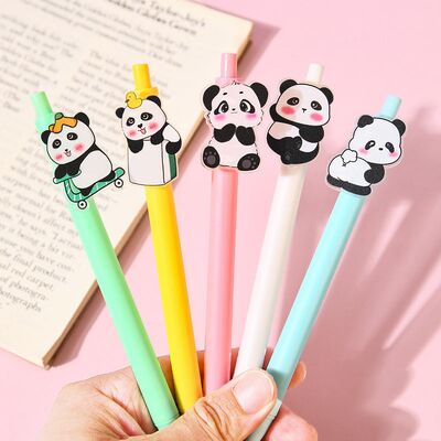 Un buon prezzo. Penna per clip acrilica personalizzata Soft PVC Cartoon Characters Gel Ball Point Pen con logo Penna di promozione commerciale in plastica in linea