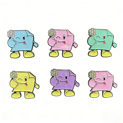 Factory Custom Hard Enamel Pins – Gold Metal Badge with Pearl Powder – Cute Lapel Pin Souvenir