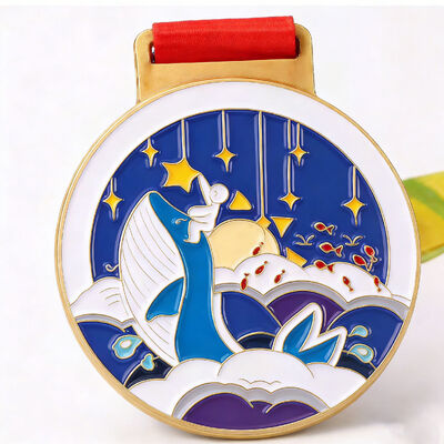 Un buon prezzo. Crea medaglie sportive personalizzate in lega di zinco placcata oro o argento e bronzo a prezzi all'ingrosso. in linea
