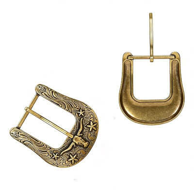 Fibbia per cintura personalizzata in lega di zinco anticato color argento con dettagli in smalto morbido colorato per uno stile western personalizzato