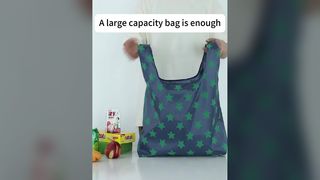 Borse per la spesa in poliestere Ripstop riciclato ecologico Gelory Borse per la spesa pieghevoli riutilizzabili