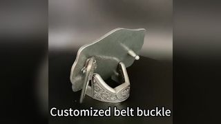 Fibbia personalizzata in lega di zinco con finitura ecologica e logo personalizzato per uomo e donna